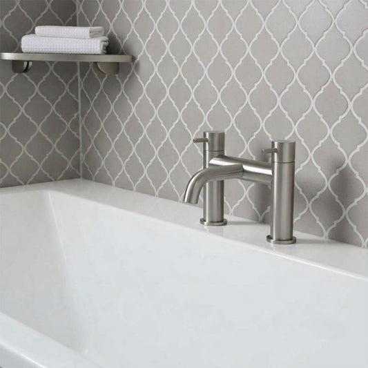 stainless steel two holes bridge tap deck mounted 1200