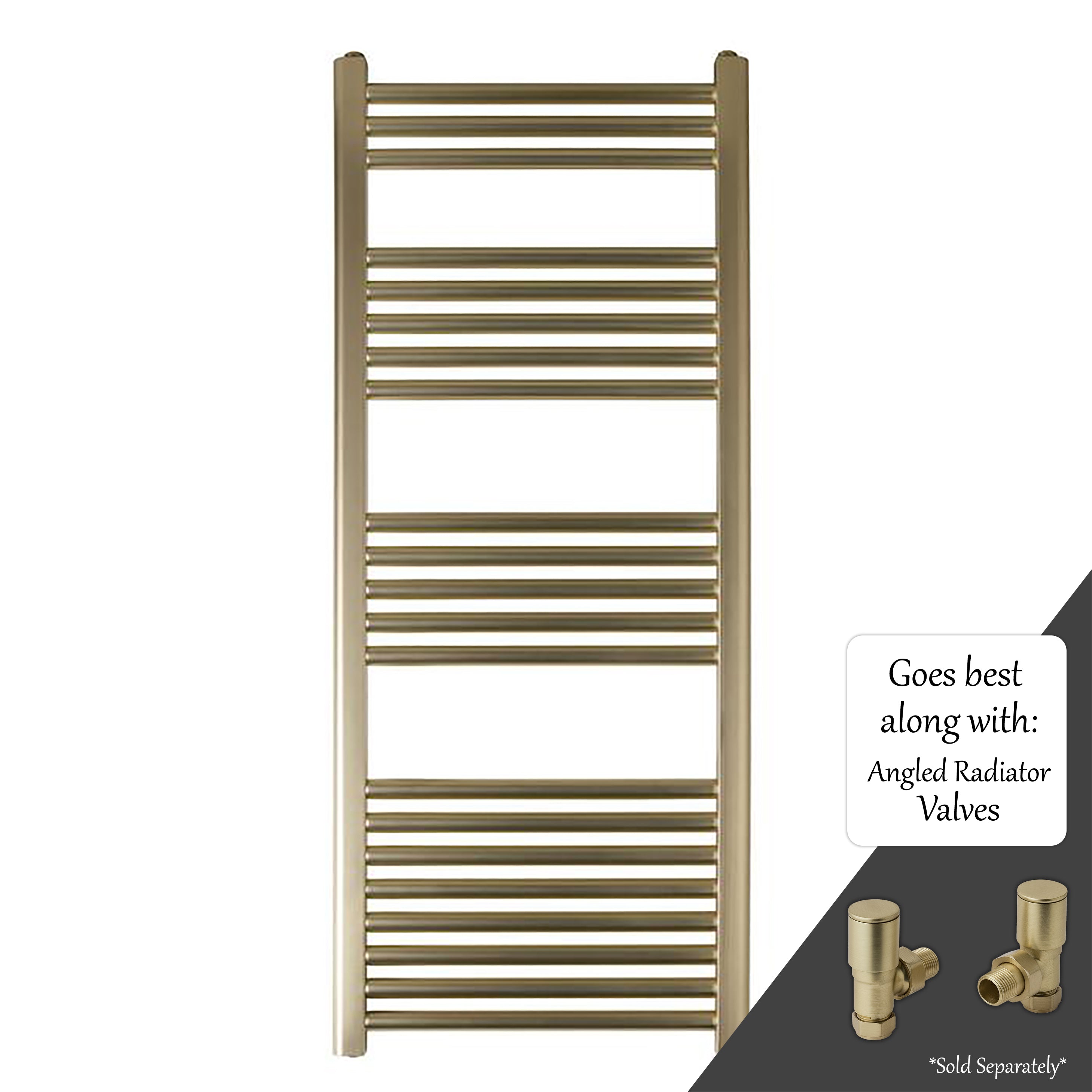 brushed brass towel rail