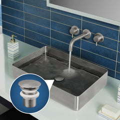 Stainless steel unslotted basin waste