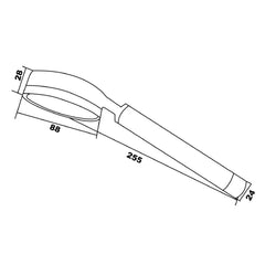 Hand held shower head technical drawing-tapron