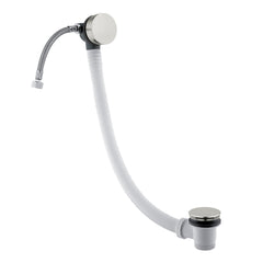 Stainless steel overflow bath filler waste