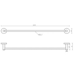 Towel hanger - Technical drawing