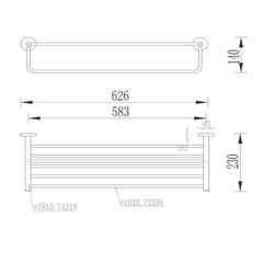 Towel rails - Technical drawing-tapron