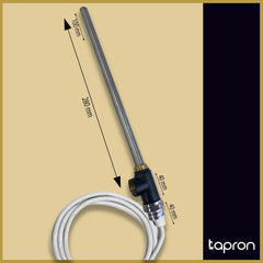 Matt Black Radiator Heating Element - Tapron