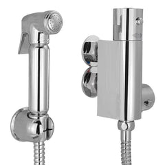 Thermostatic Douche Shower Spray Kit with Bar Valve - Chrome Finish