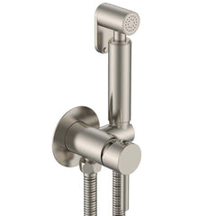 Brushed nickel douche kit