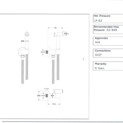 Douche shower kit - Technical drawing