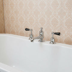 traditional 3 hole bath tap - chrome
