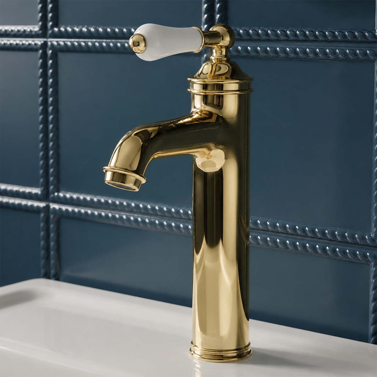 traditional basin tap with lever handle in Ireland