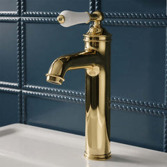 traditional basin tap with lever handle in Ireland