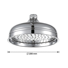 Chrome rain shower head - Dimension