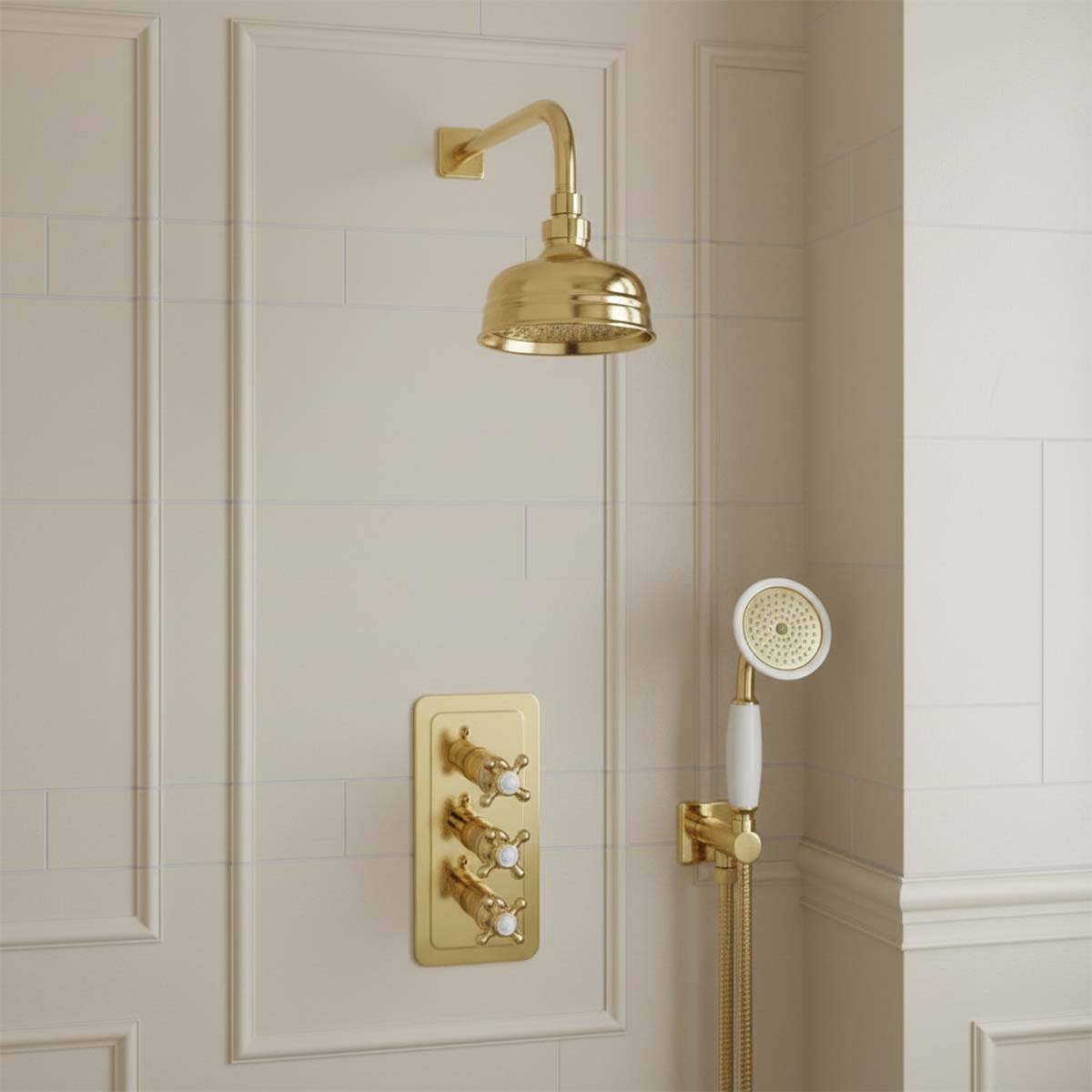 traditional shower arm and shower head  set 