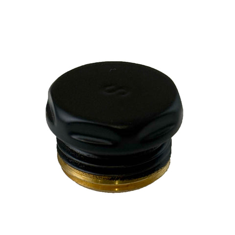 matt black radiator blanking plug