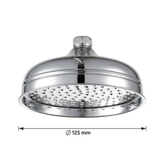 Victorian shower head 125mm - Dimension
