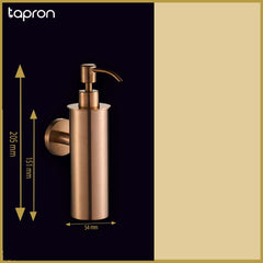 Bronze wall mounted soap dispenser - Dimension