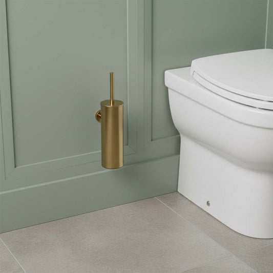 wall mounted toilet brush holder with brush