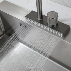 Gunmetal waterfall kitchen tap